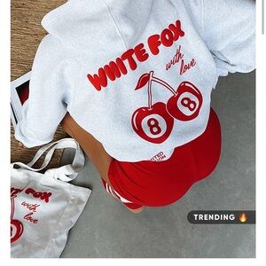 White Fox Boutique With Love In The Moment Oversized Hoodie Grey Marle